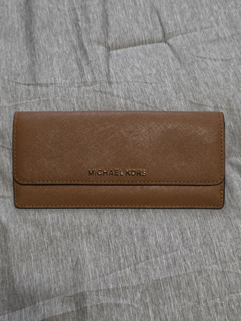 MICHAEL KORS Brown Leather Envelope Wallet